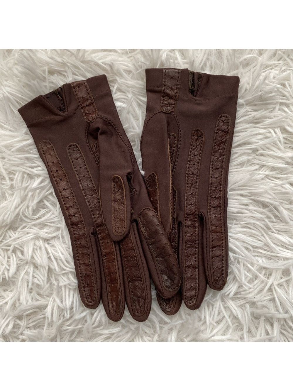 Isotoner vintage brown driving gloves - Picture 2 of 8